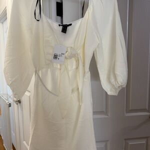 Forever 21 Cream Backless Dress